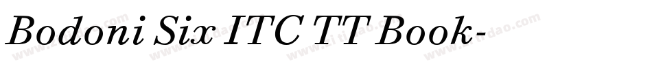 Bodoni Six ITC TT Book字体转换